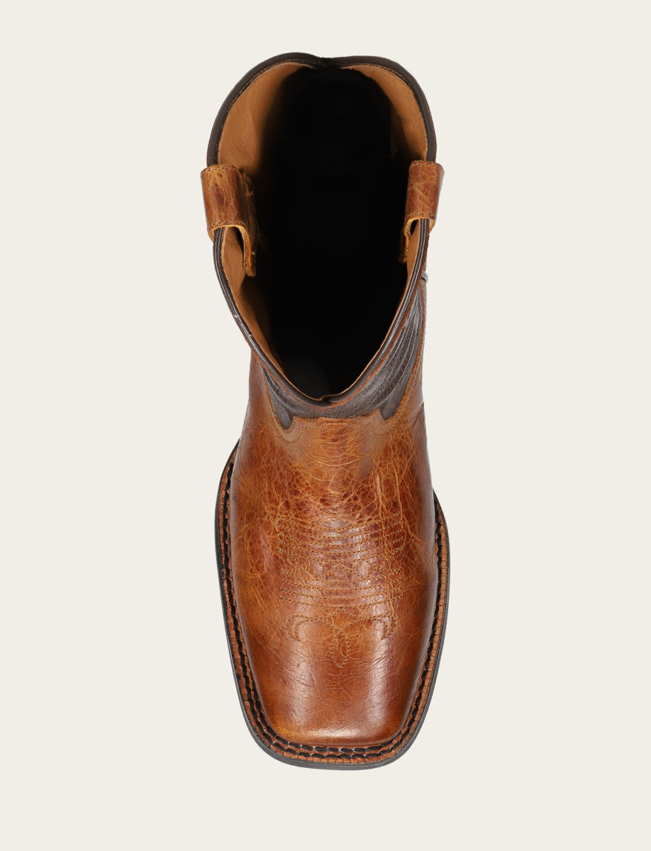 Hauser Deco Stitch - Saddle/Dark Brown - Top Down