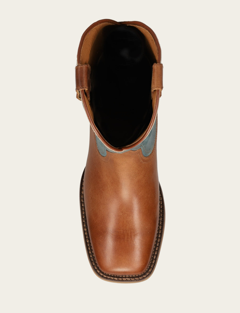 Hauser Roper - Tan/Faded Denim - Top Down