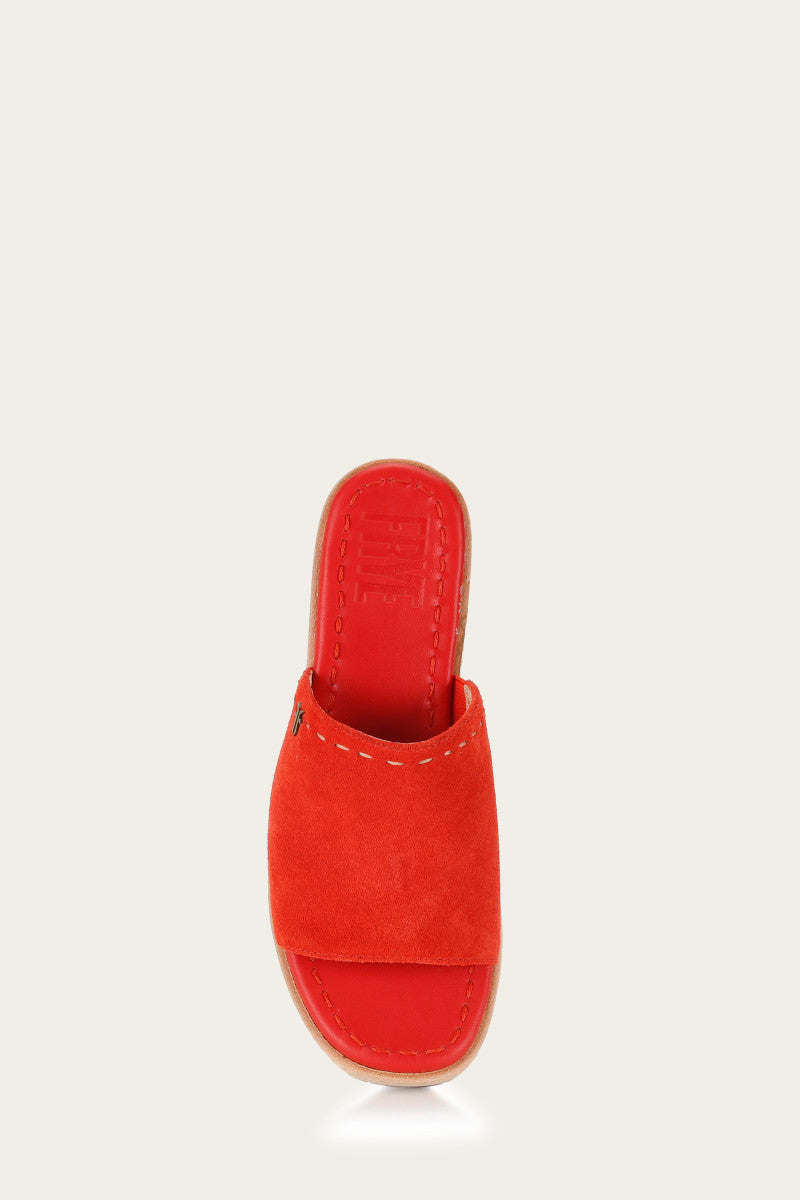 Hazel Slide - Red - Top Down