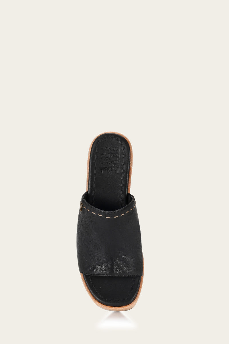 Hazel Slide - Black - Top Down