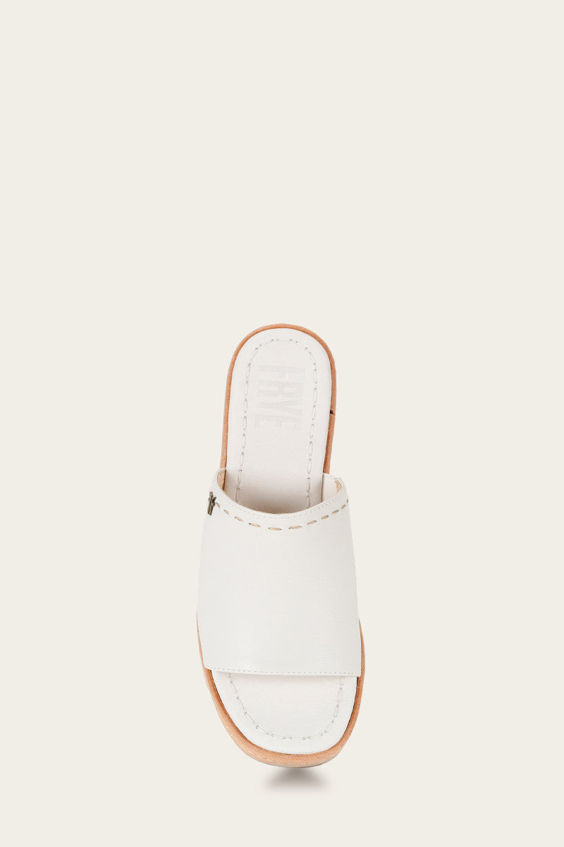 Hazel Slide - White - Top Down