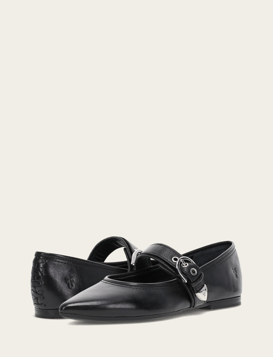 Heather Buckle Mary Jane - Black - Pair