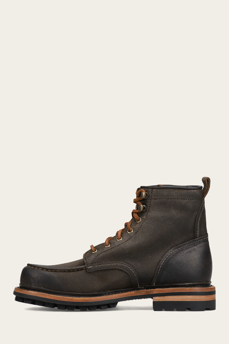 Hudson Workboot Lug - Chocolate - Inside