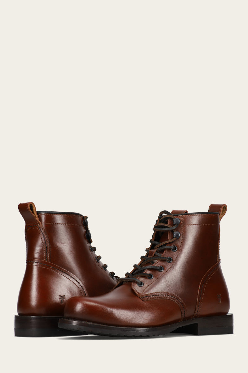 Hudson Workboot Plain Toe - Mahogany - Pair