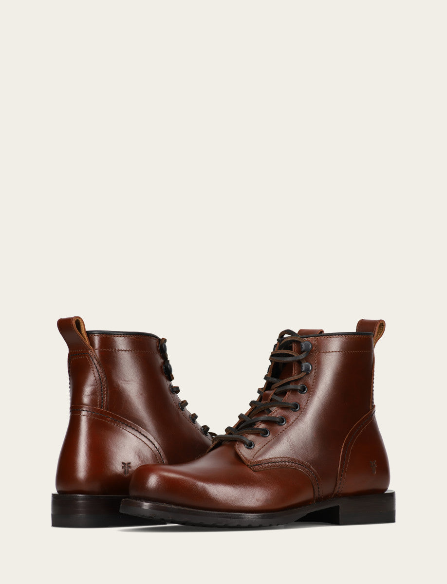 Hudson Workboot Plain Toe - Mahogany - Pair