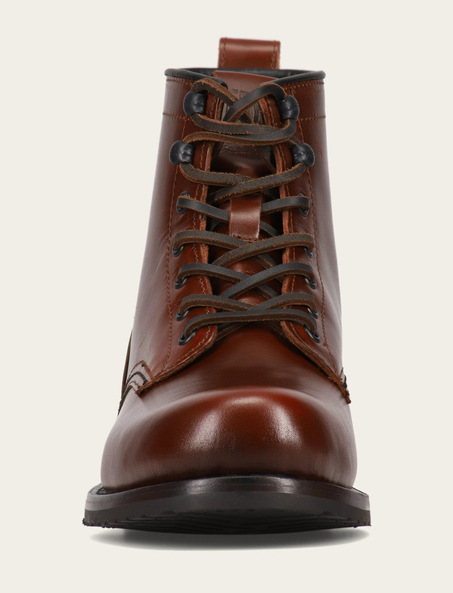 Hudson Workboot Plain Toe - Mahogany - Front