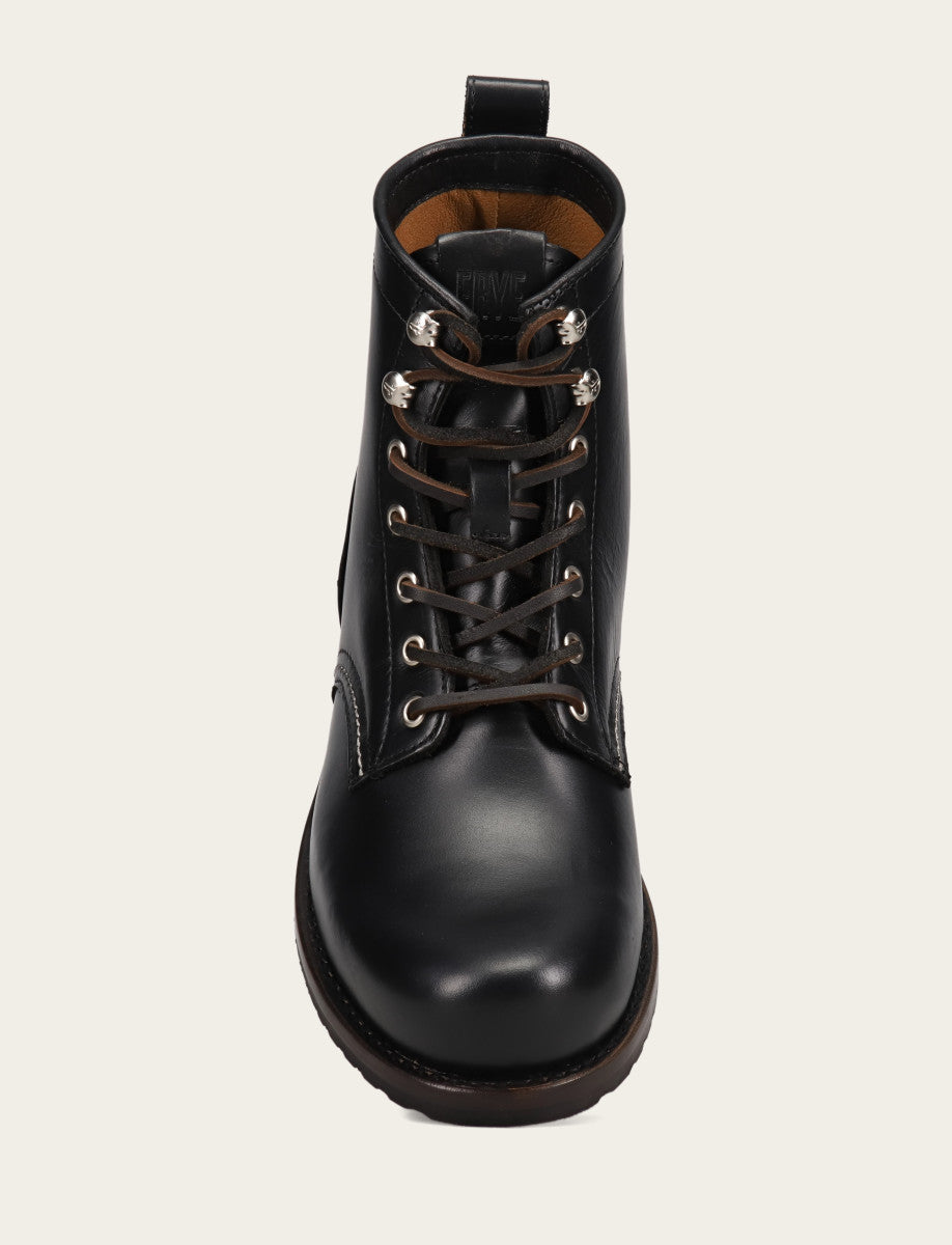 Hudson Workboot Plain Toe - Black - Top Down