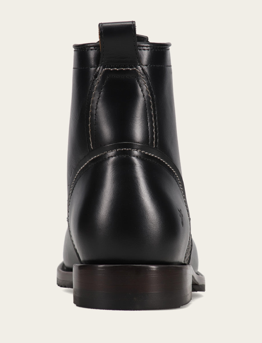 Hudson Workboot Plain Toe - Black - Back