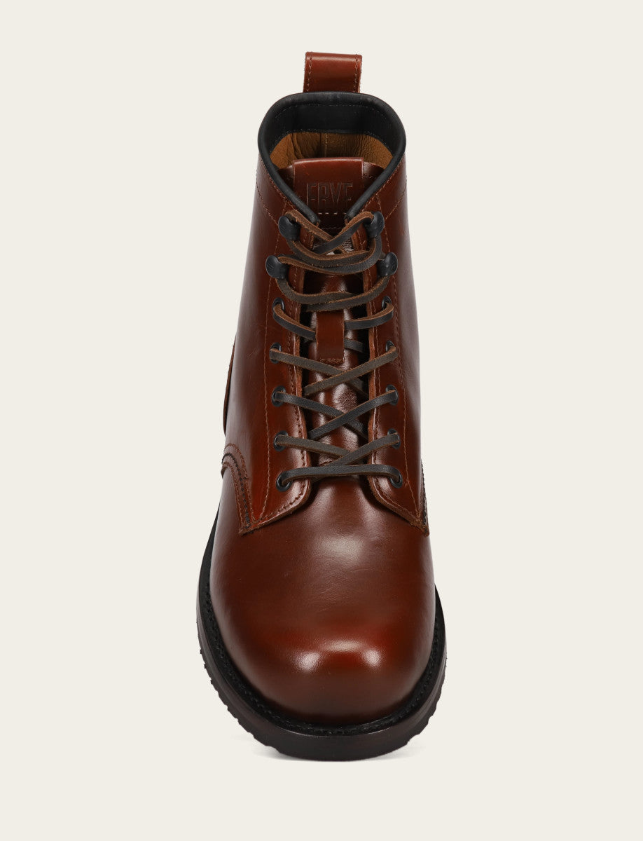 Hudson Workboot Plain Toe - Mahogany - Top Down