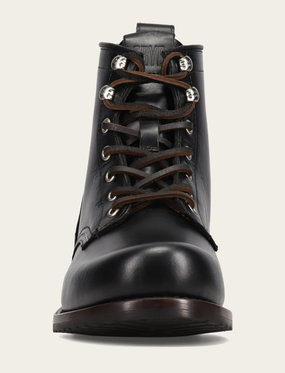 Hudson Workboot Plain Toe - Black - Front