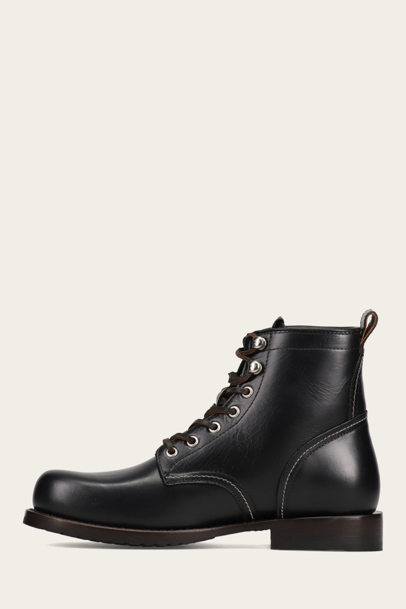Hudson Workboot Plain Toe - Black - Inside