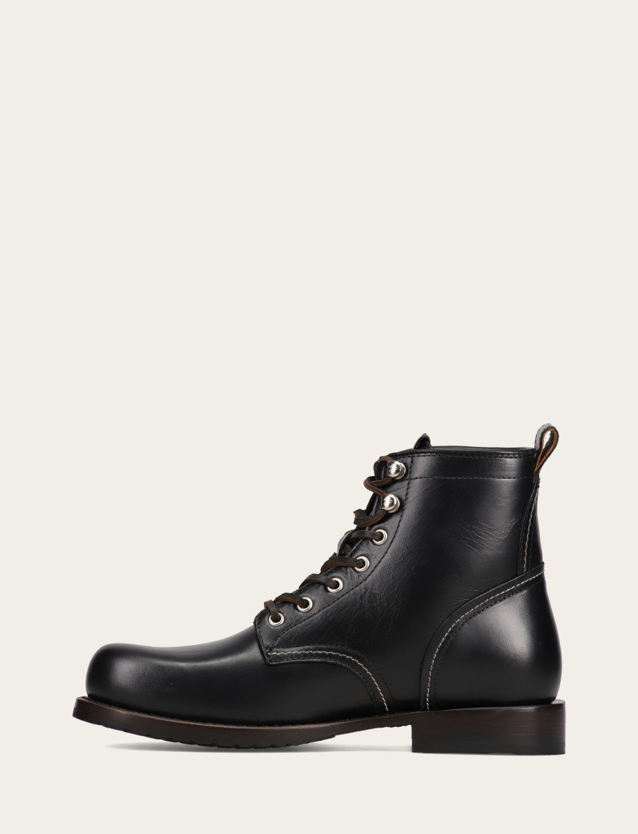 Hudson Workboot Plain Toe - Black - Inside