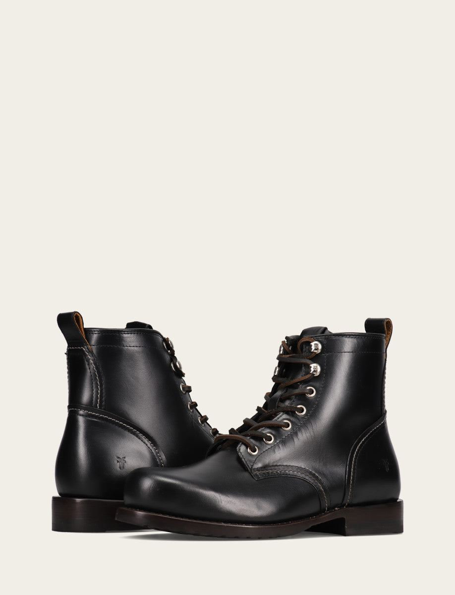 Hudson Workboot Plain Toe - Black - Pair