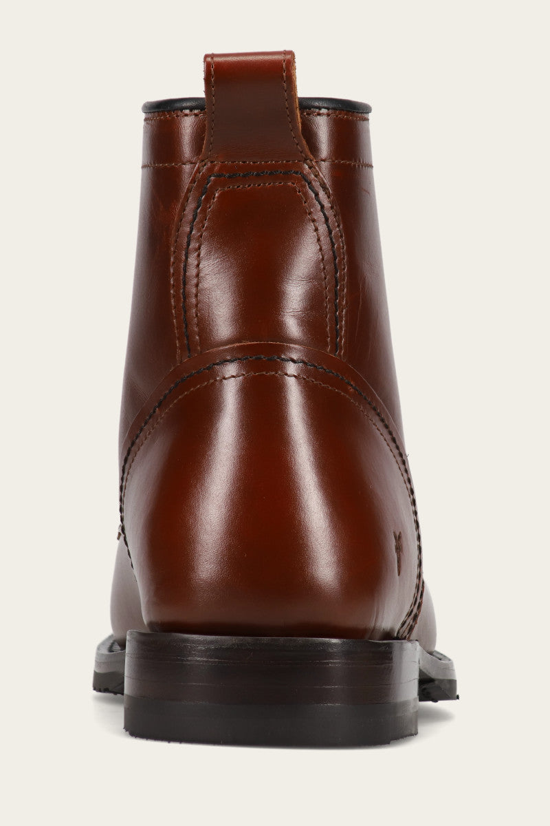 Hudson Workboot Plain Toe - Mahogany - Back