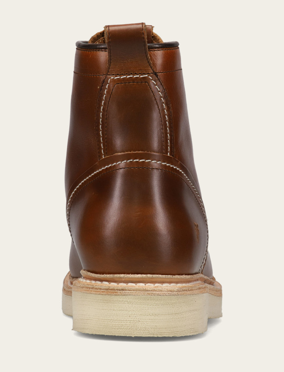 Hudson Workboot Wedge - Saddle - Back