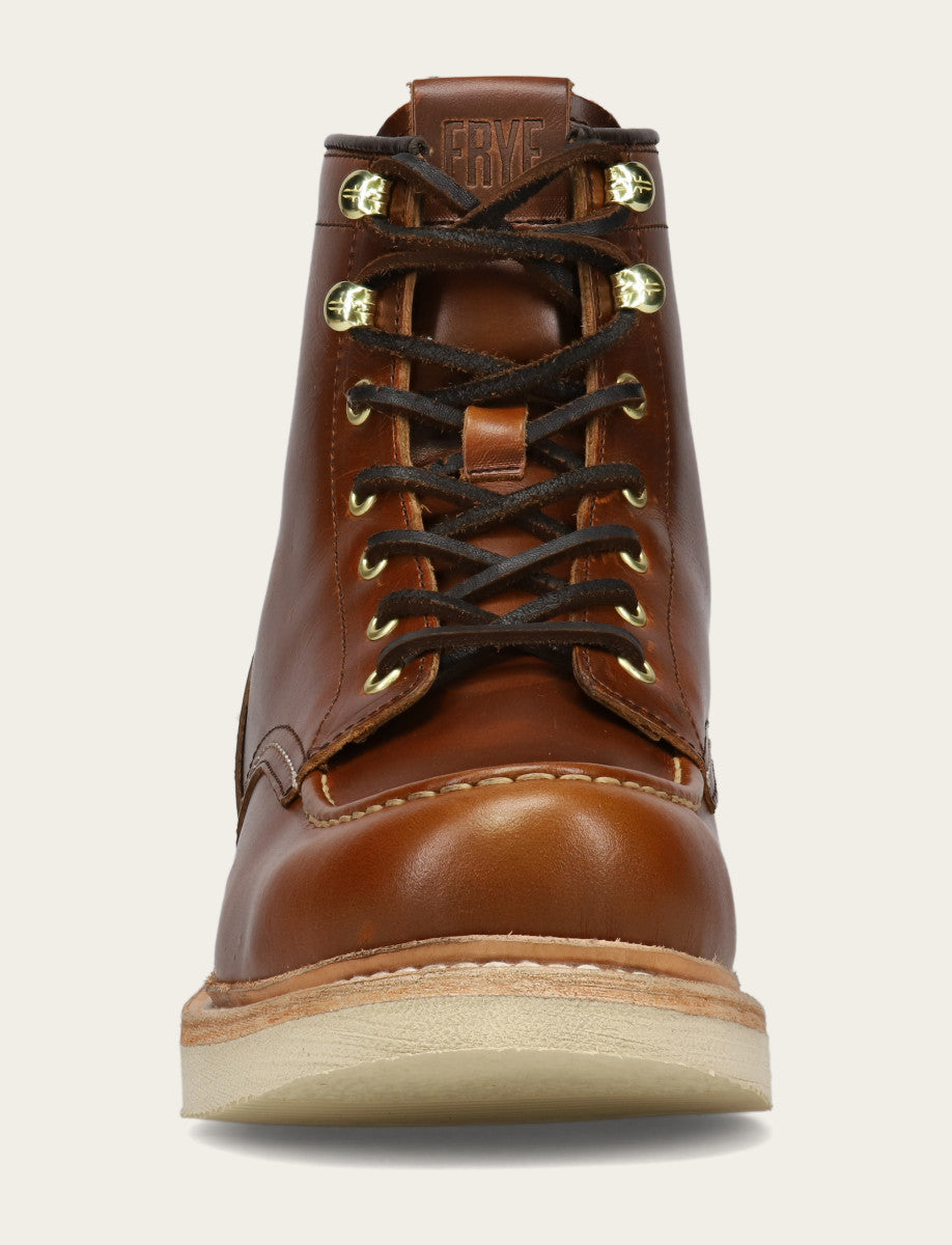 Hudson Workboot Wedge - Saddle - Front