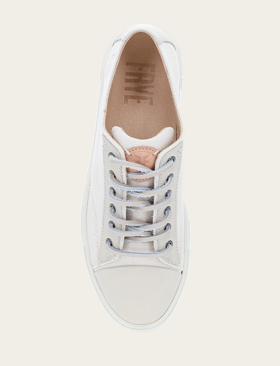 Ivy Canvas Low Lace - Ivory - Top Down