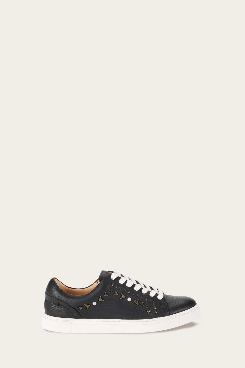 Ivy Studded Low Lace - Black - Outside