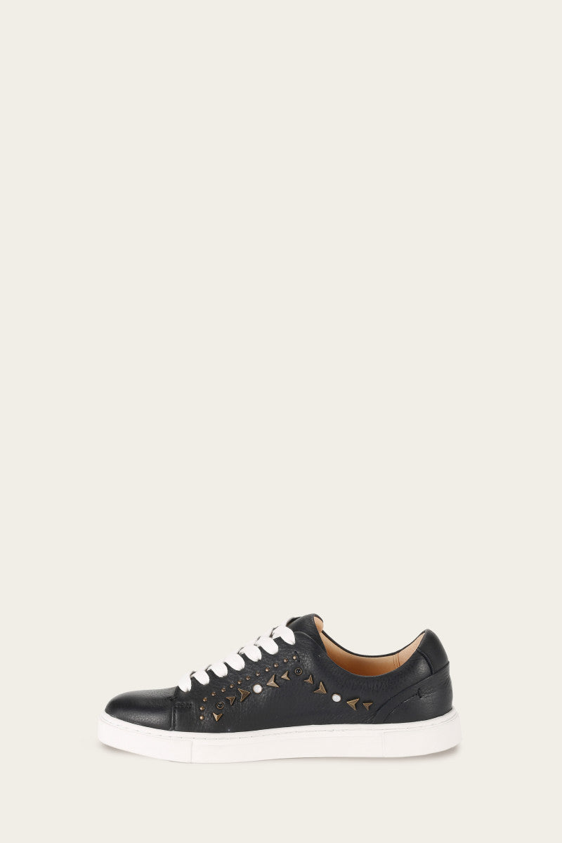 Ivy Studded Low Lace - Black - Inside