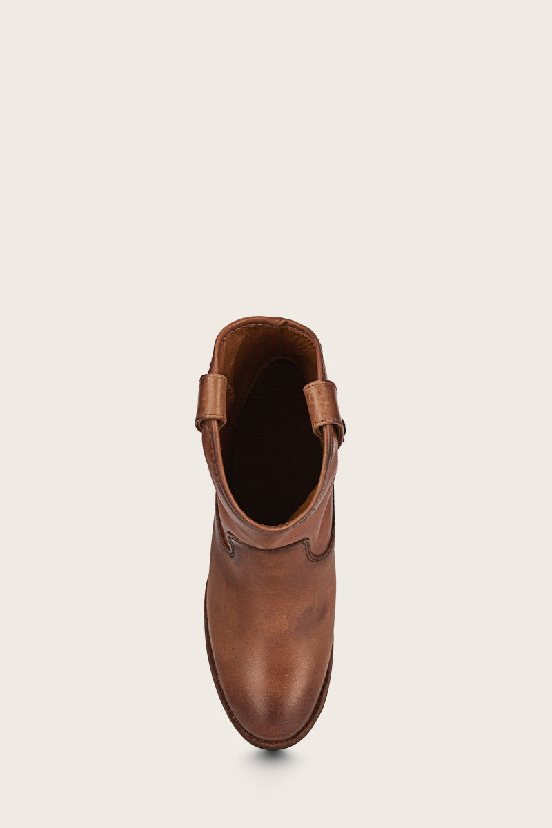 Jackie Button Short - Cognac - Top Down