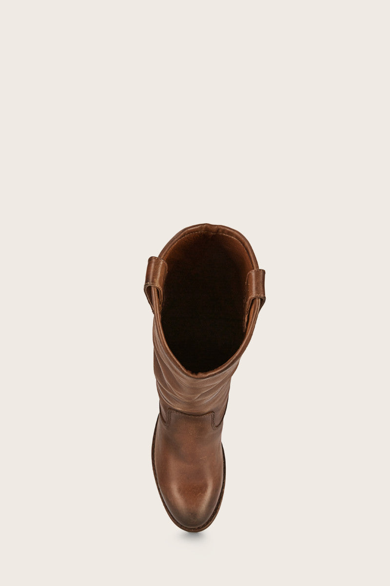 Jackie Button - Dark Brown - Top Down