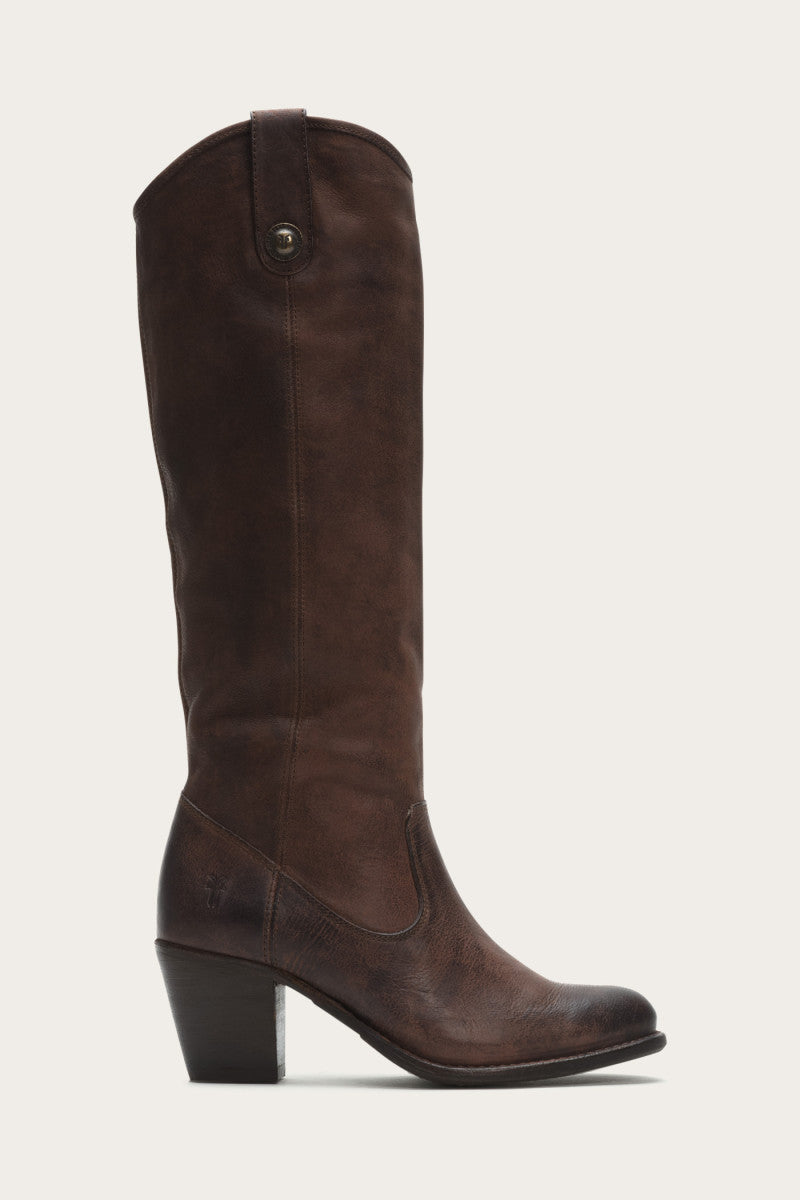 Jackie Button - Dark Brown - Hero