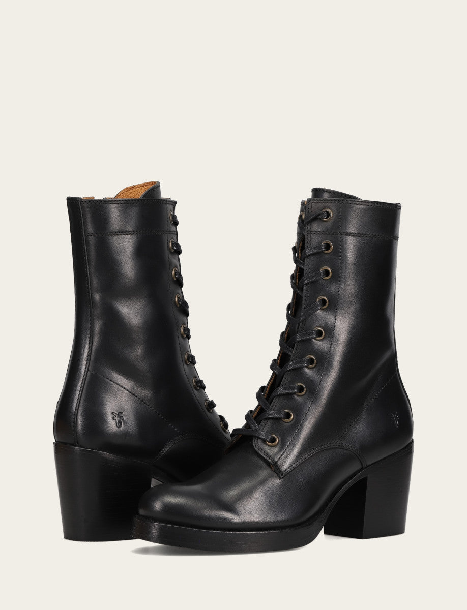 Jean Lace Up - Black - Pair