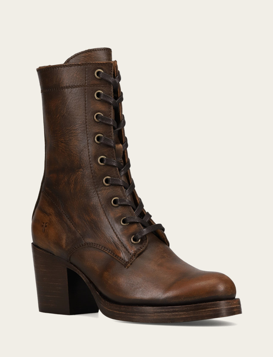 Jean Lace Up - Distressed Dark Brown - Hero