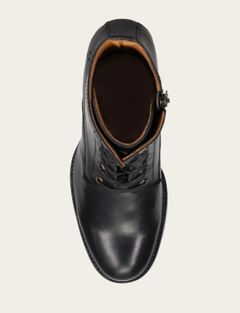 Jean Lace Up - Black - Top Down