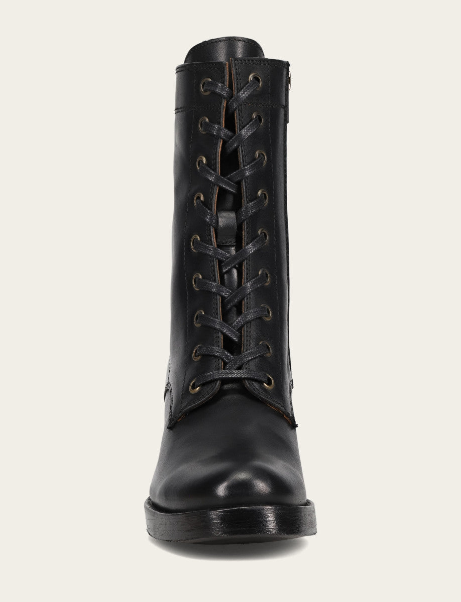 Jean Lace Up - Black - Front