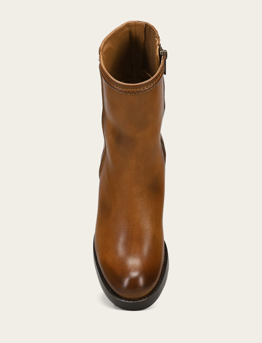 Jean Short Inside Zip - Caramel - Top Down