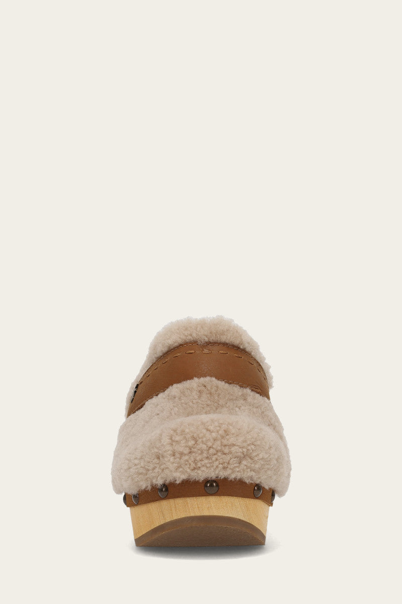Jessica Shearling Clog - Tan - Front