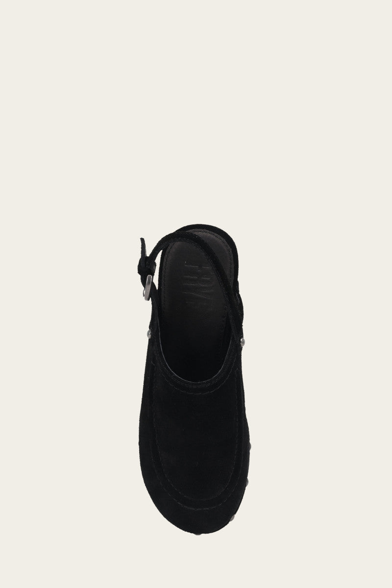 Jessica Slingback Clog - Black - Top Down