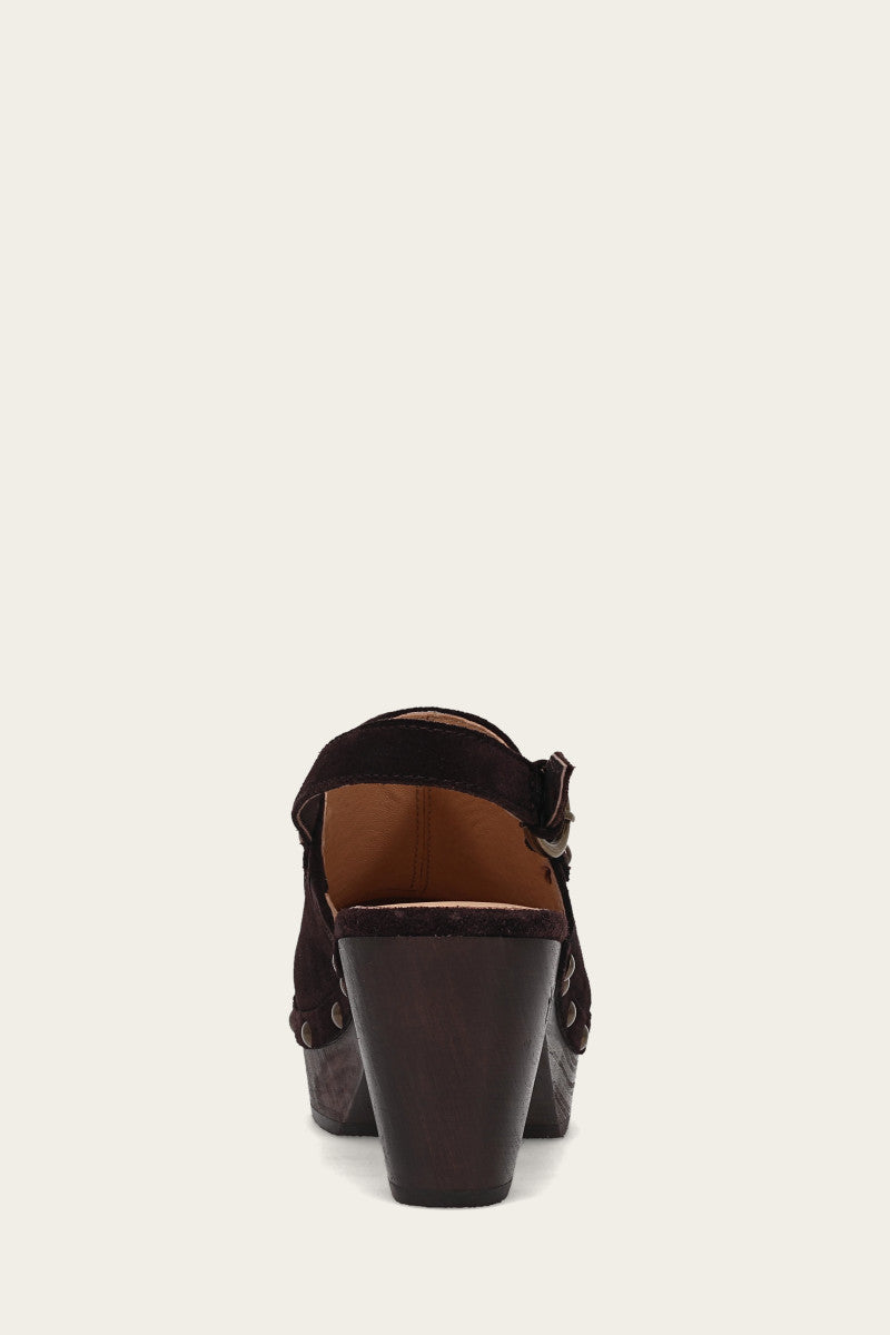 Jessica Slingback Clog - Chocolate - Back