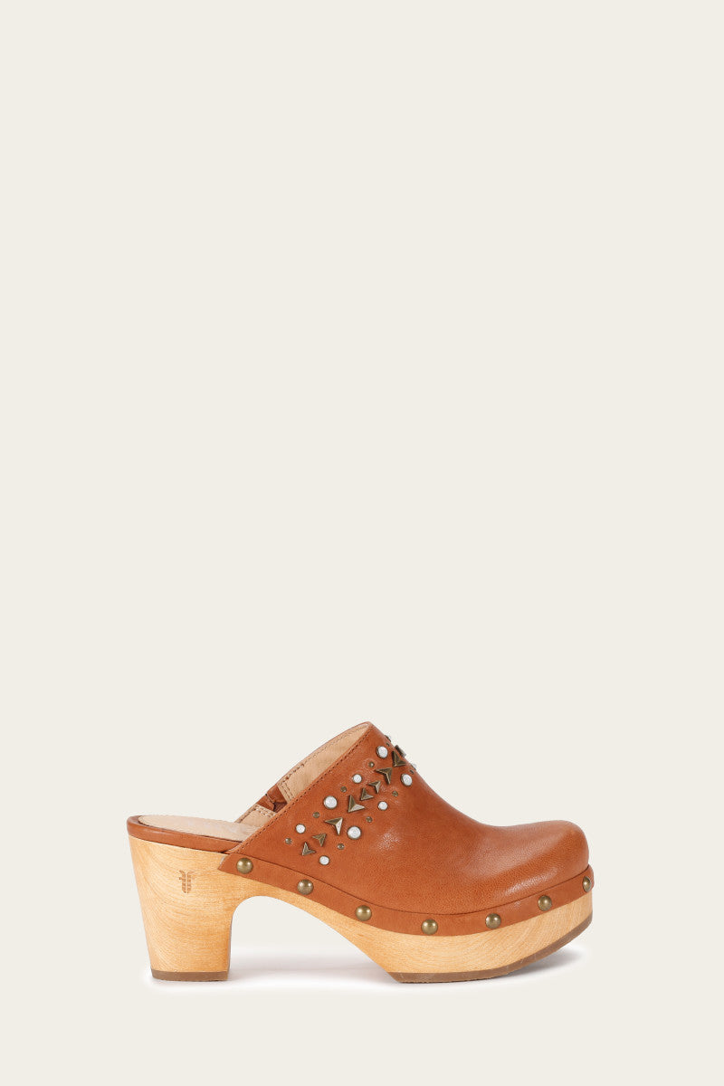 Jessica Studded Clog - Tan - Outside
