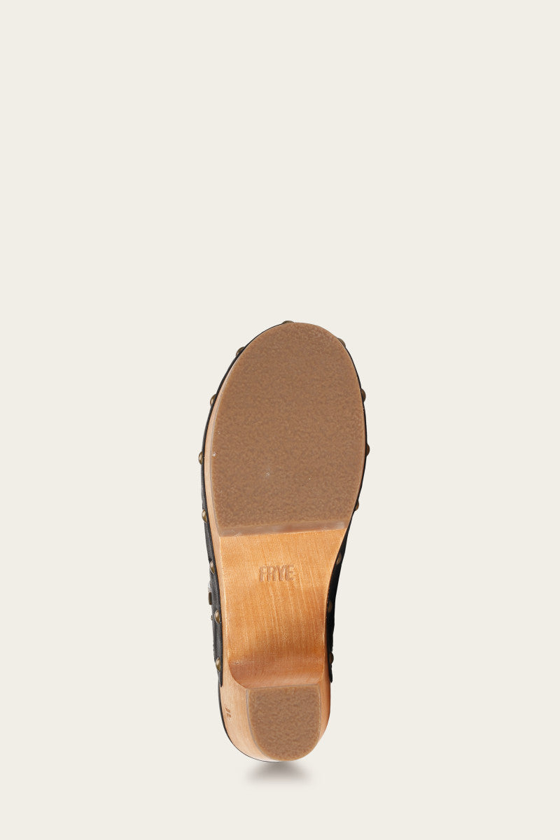 Jessica Studded Clog - Black - Sole