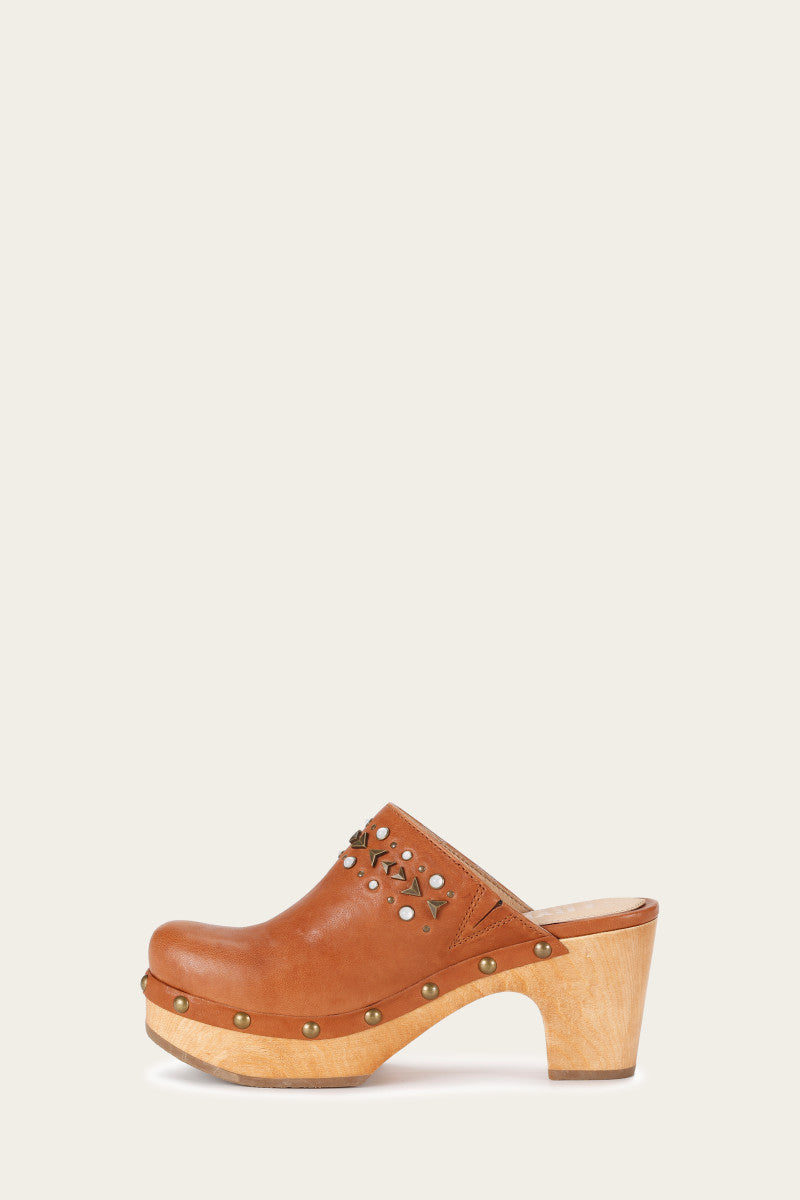 Jessica Studded Clog - Tan - Inside