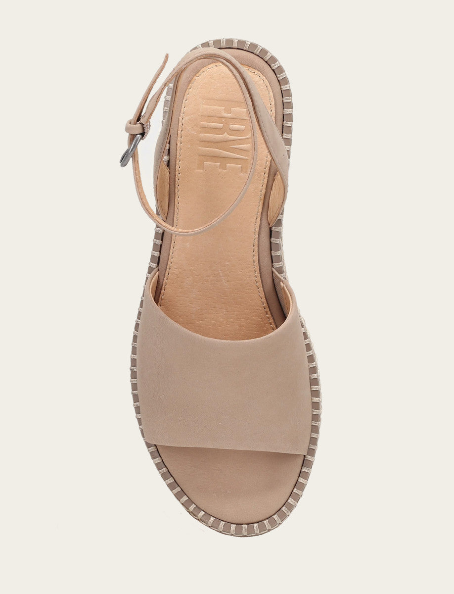 Joy Ankle Strap Platform Sandal - Clay - Top Down