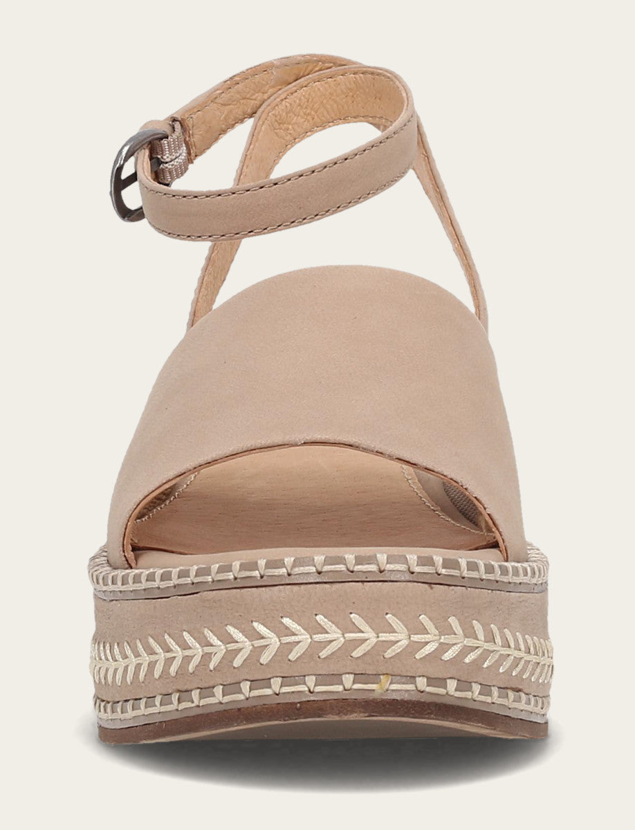 Joy Ankle Strap Platform Sandal - Clay - Front