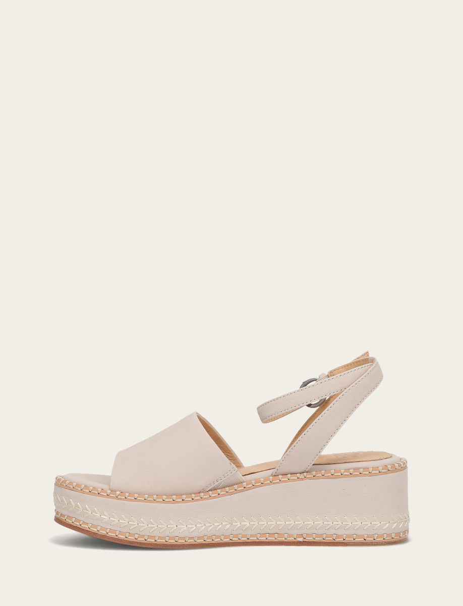 Joy Ankle Strap Platform Sandal - Ivory - Inside