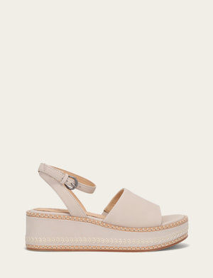 Joy Ankle Strap Platform Sandal - Ivory - Outside