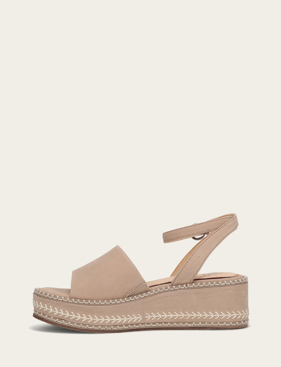 Joy Ankle Strap Platform Sandal - Clay - Inside