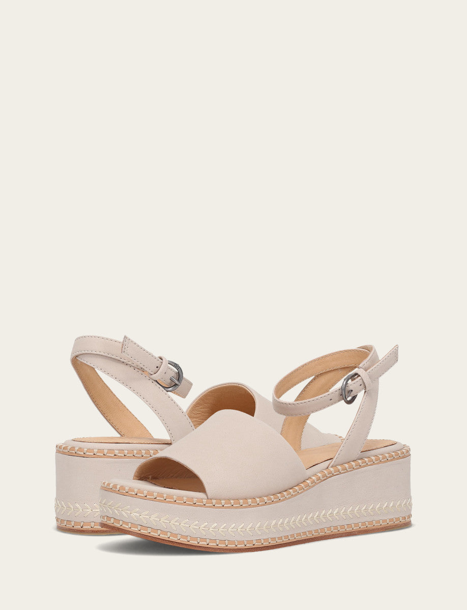 Joy Ankle Strap Platform Sandal - Ivory - Pair
