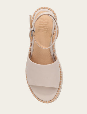 Joy Ankle Strap Platform Sandal - Ivory - Top Down