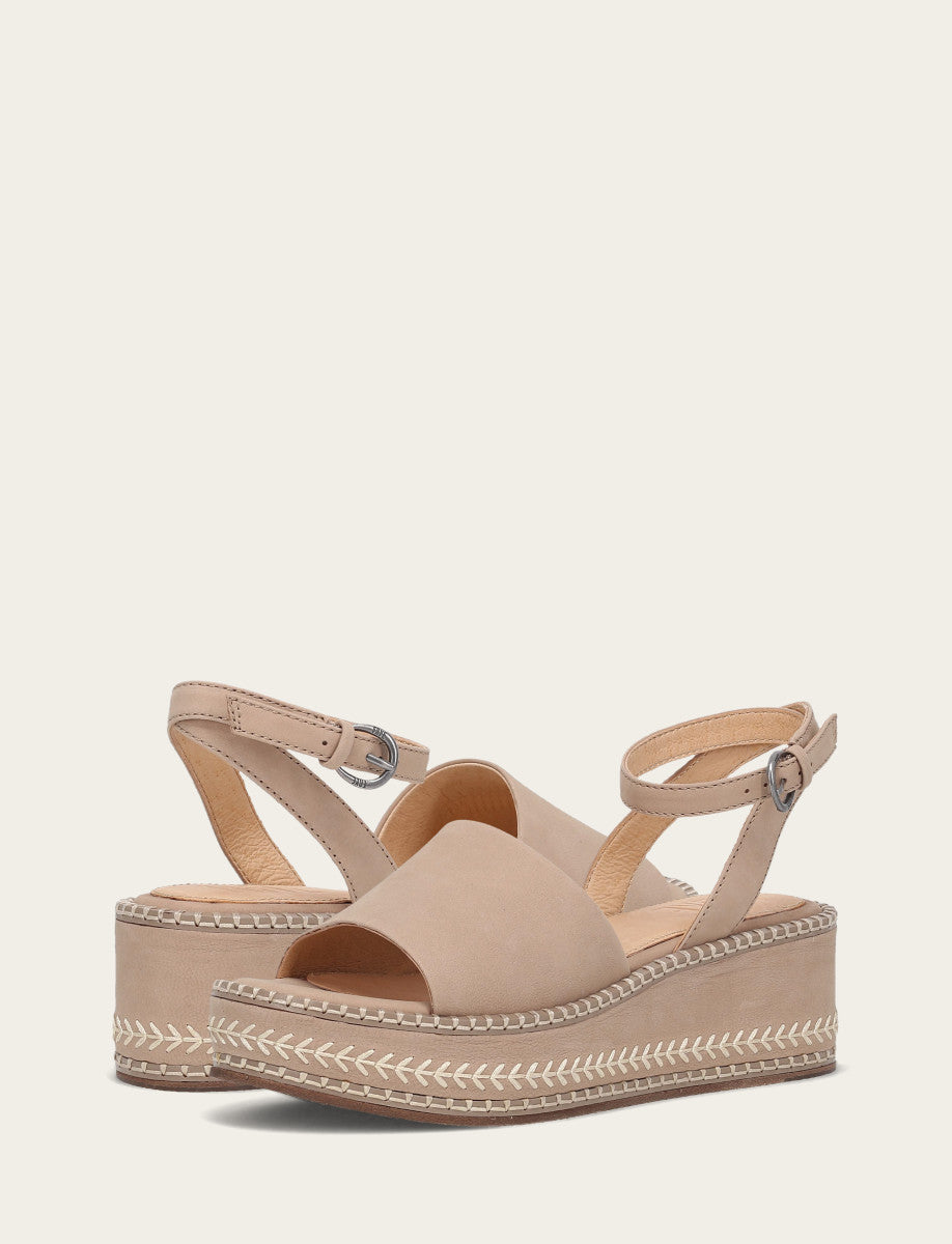 Joy Ankle Strap Platform Sandal - Clay - Pair