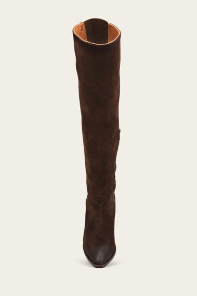 June Over The Knee Boot - Chocolate - Top Down