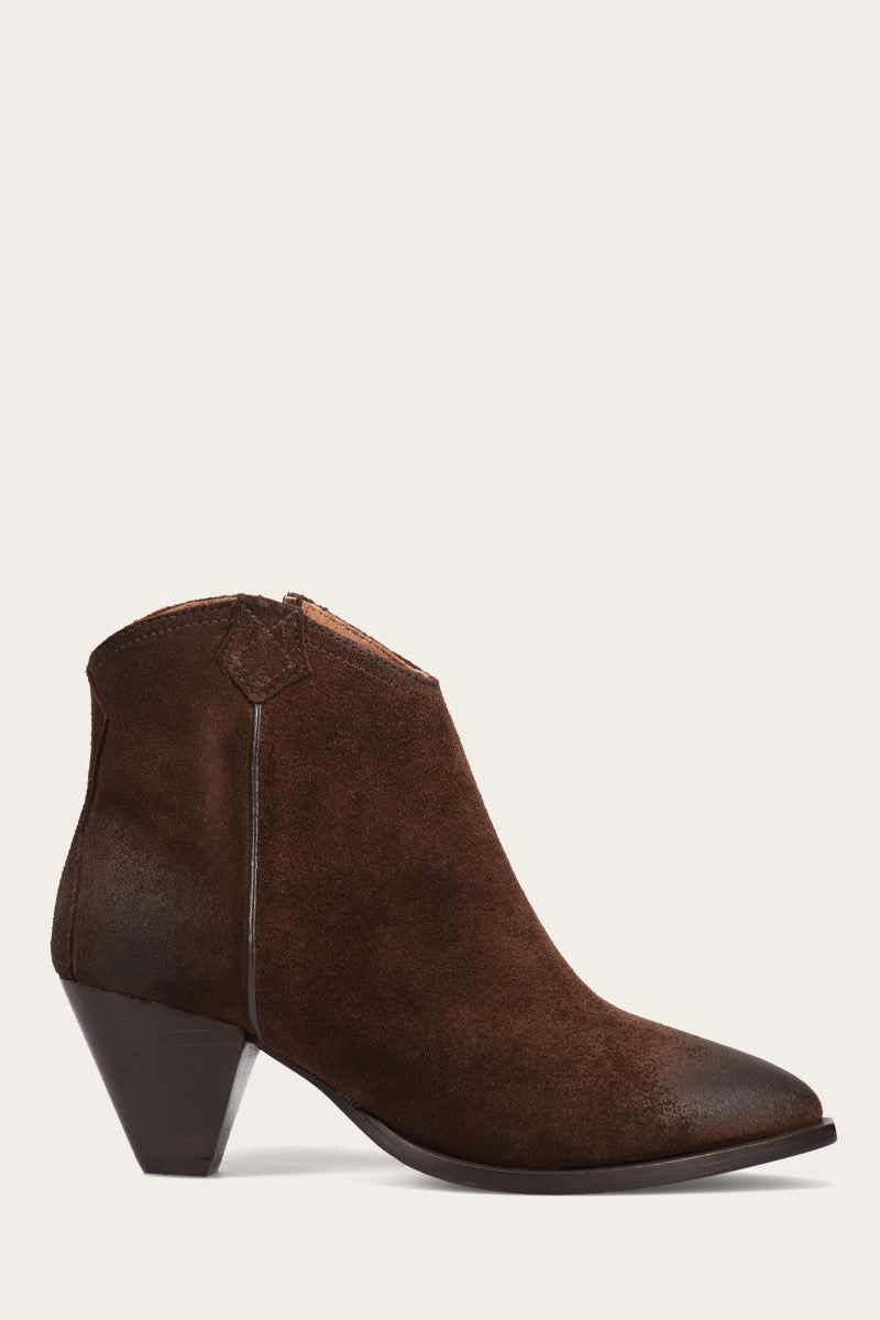 June Western Shootie - Chocolate - Outside