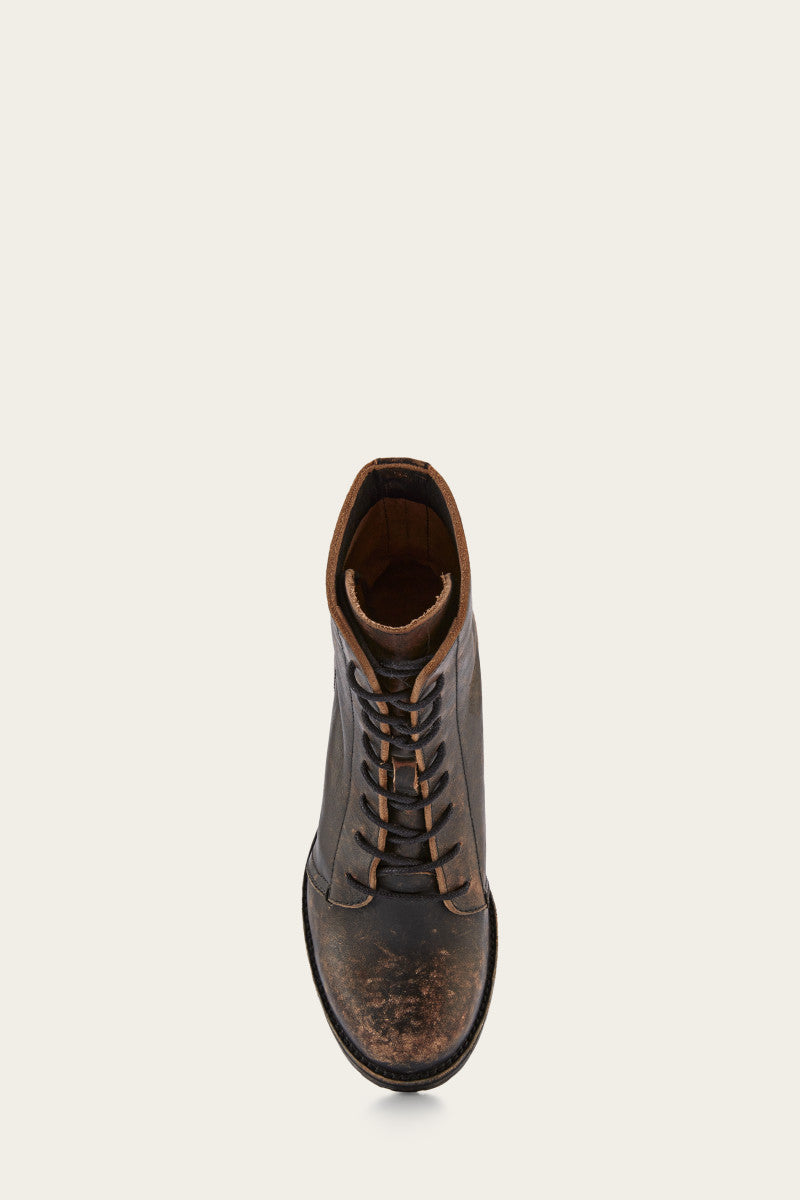 Karen Combat - Antiqued Black - Top Down