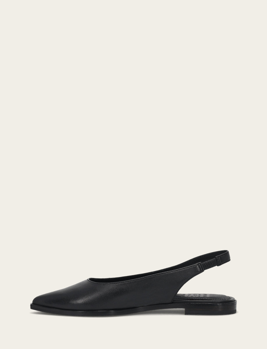 Kenzie Slingback Flat - Black - Inside
