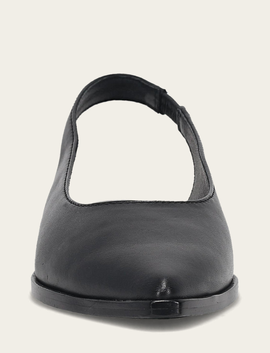 Kenzie Slingback Flat - Black - Front